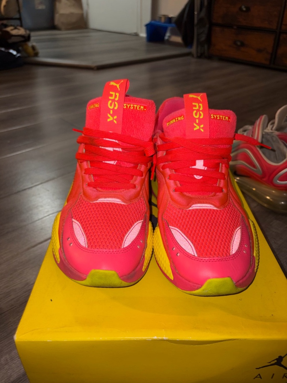 Puma Pink and Yellow Running Sneakers